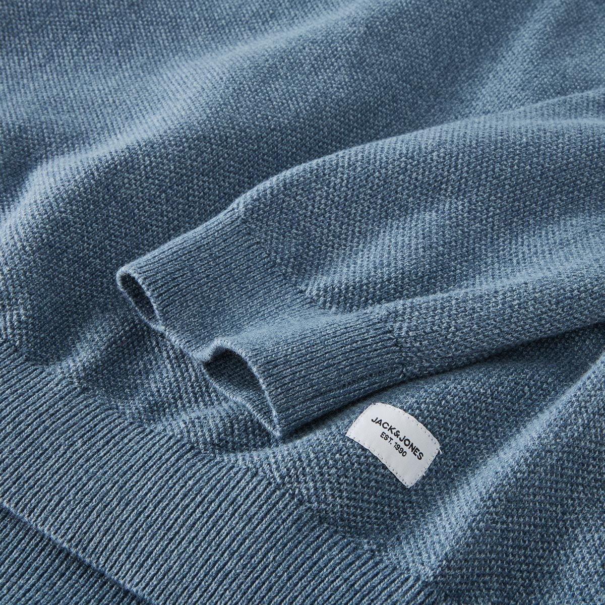 Jack&Jones Rundhalspullover mit Biobaumwolle jeansblau