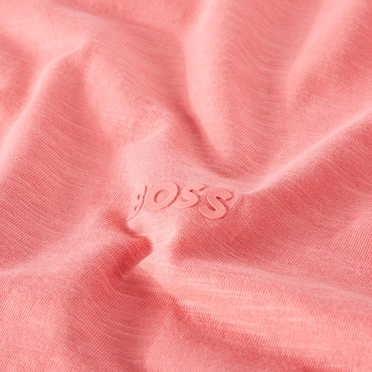 BOSS Basic T-Shirt aus Biobaumwolle hellrot