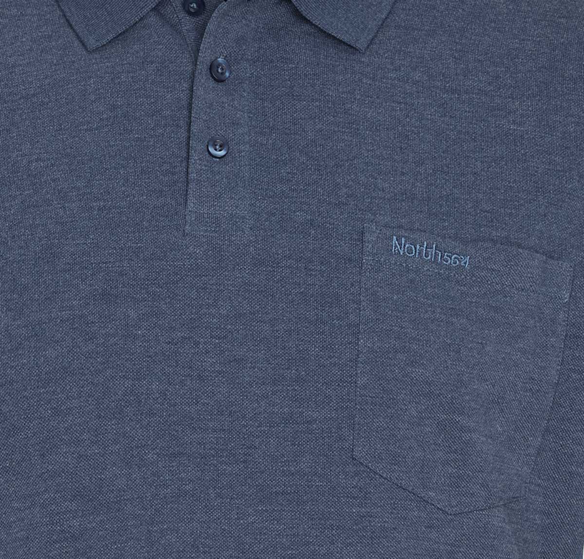 North Poloshirt aus Baumwoll-Piqué blau