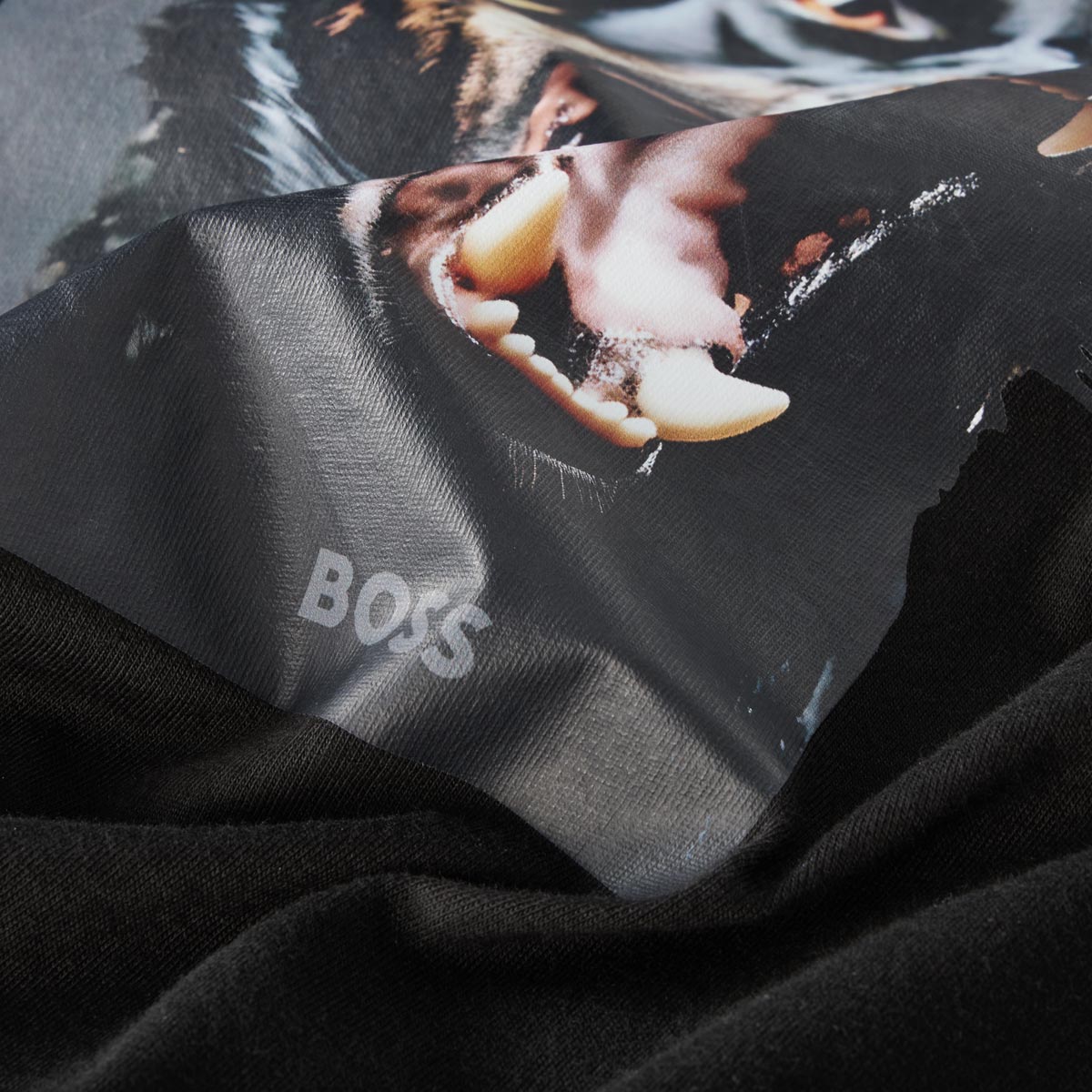 BOSS T-Shirt mit Print schwarz
