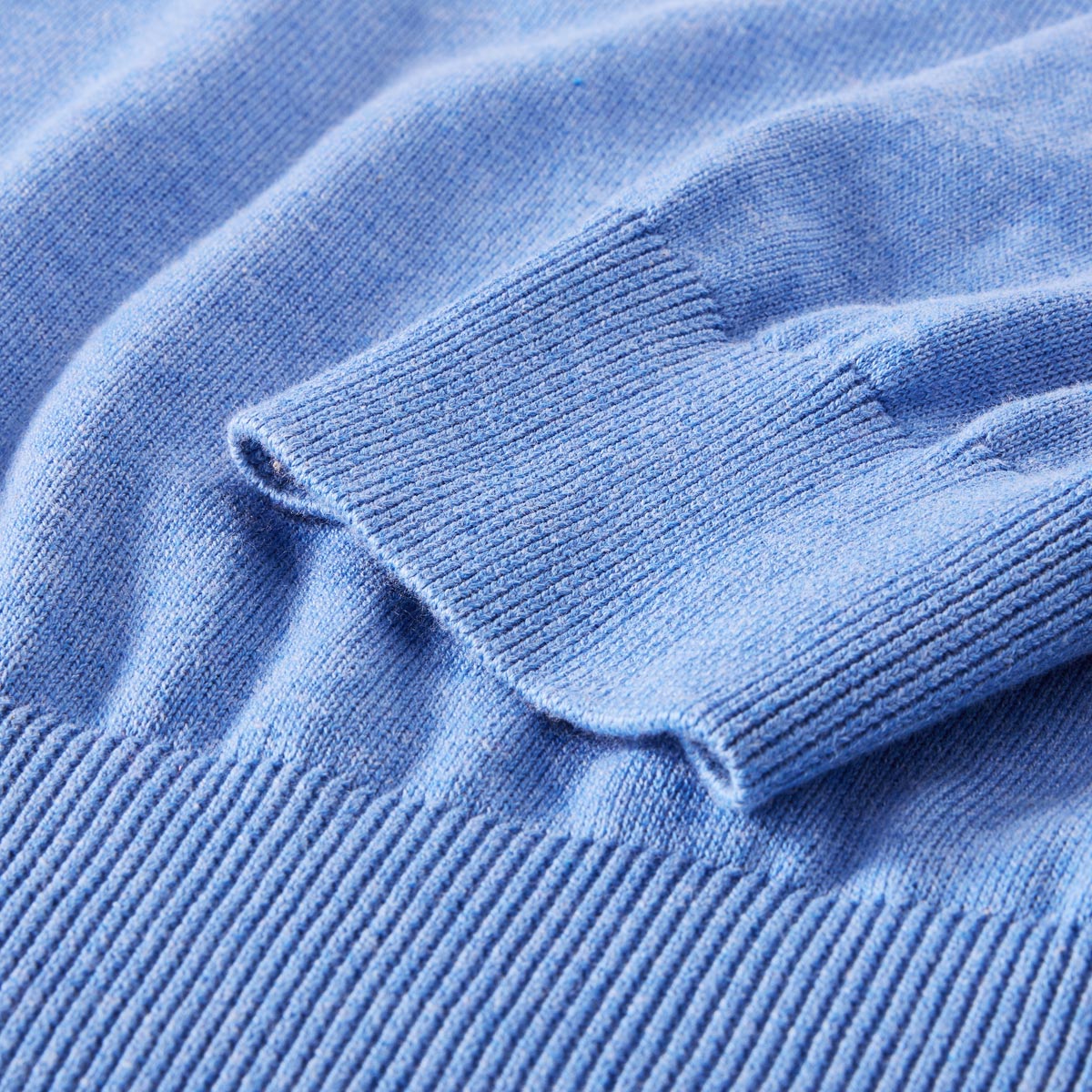 Pfundskerl Feinstrickpullover aus Baumwolle blau