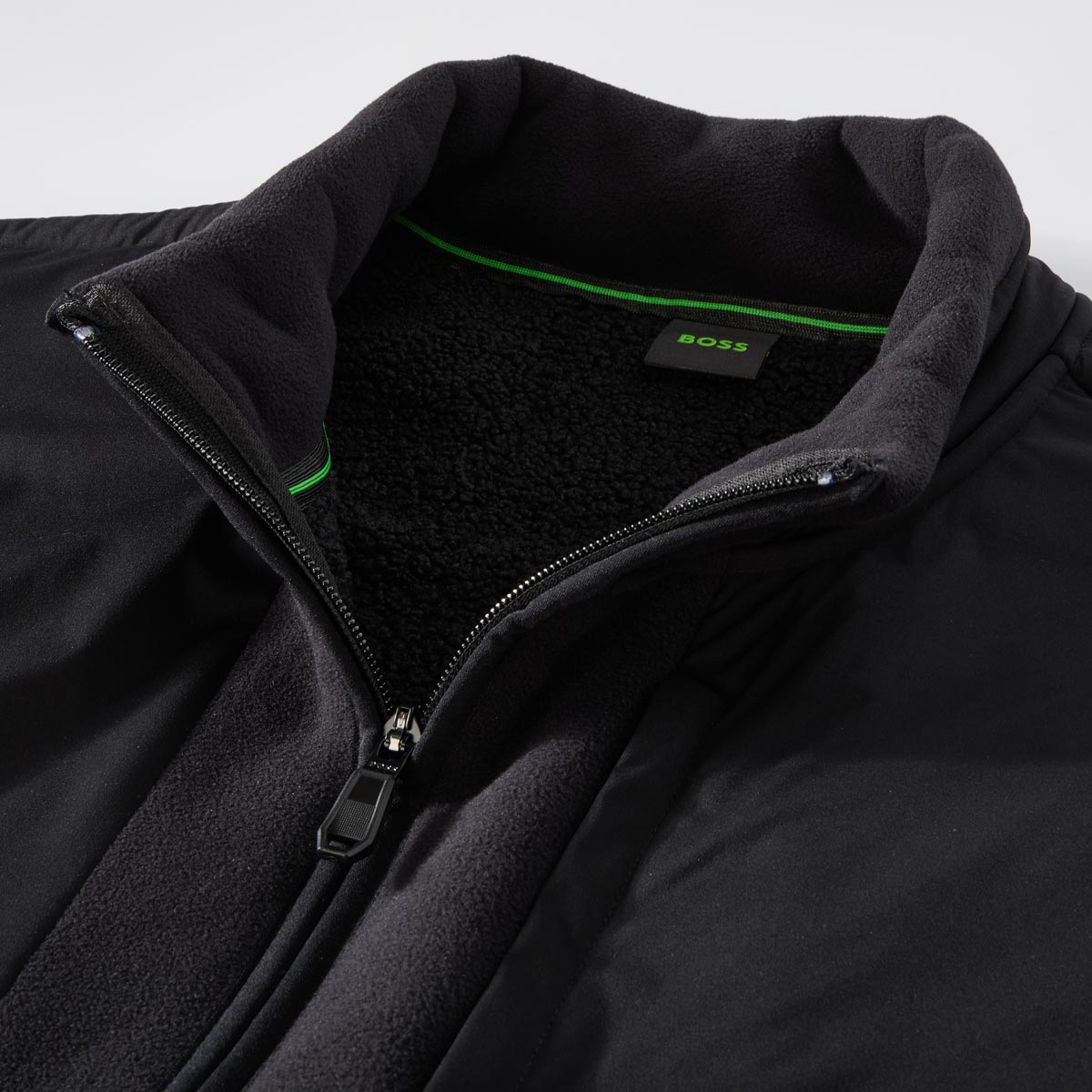 BOSS Sweatweste mit Teddyfleece-Innenfutter schwarz