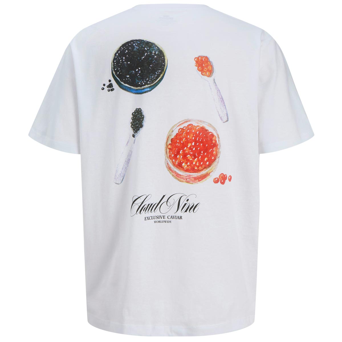 Jack&Jones T-Shirt mit Print auf Vorder- und Rückseite weiß