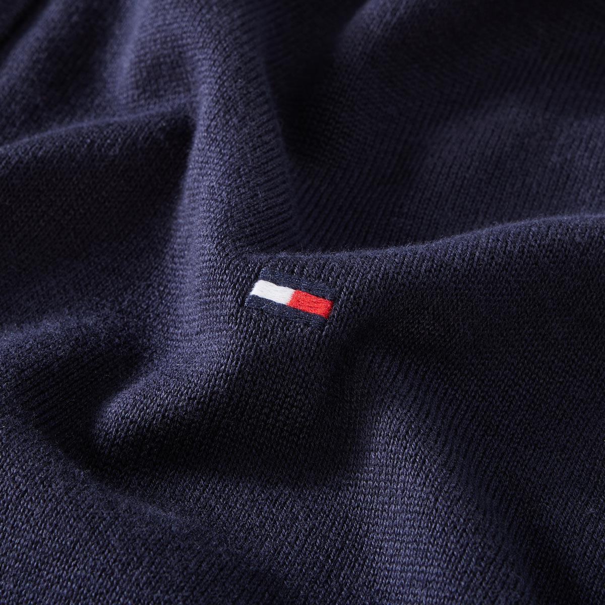Tommy Hilfiger Feinstrickpullover aus Baumwolle marine