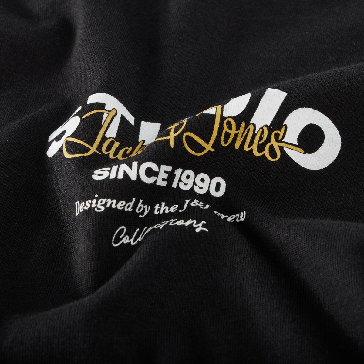 Jack&Jones Longsleeve mit Label-Print schwarz