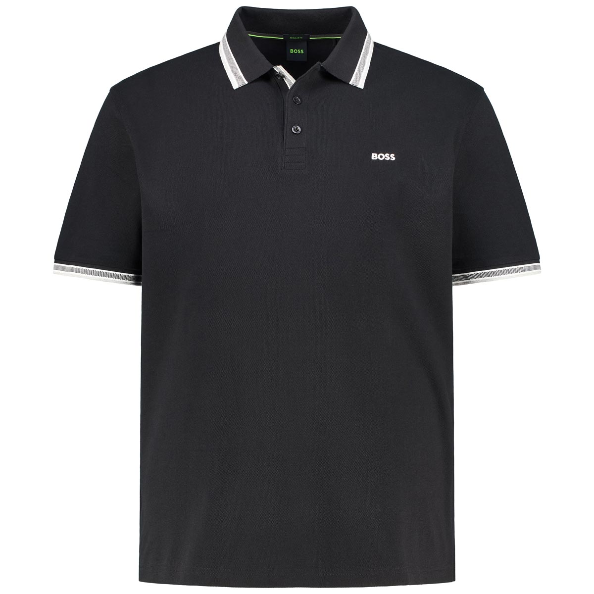 BOSS Poloshirt mit Kontrastdetails schwarz
