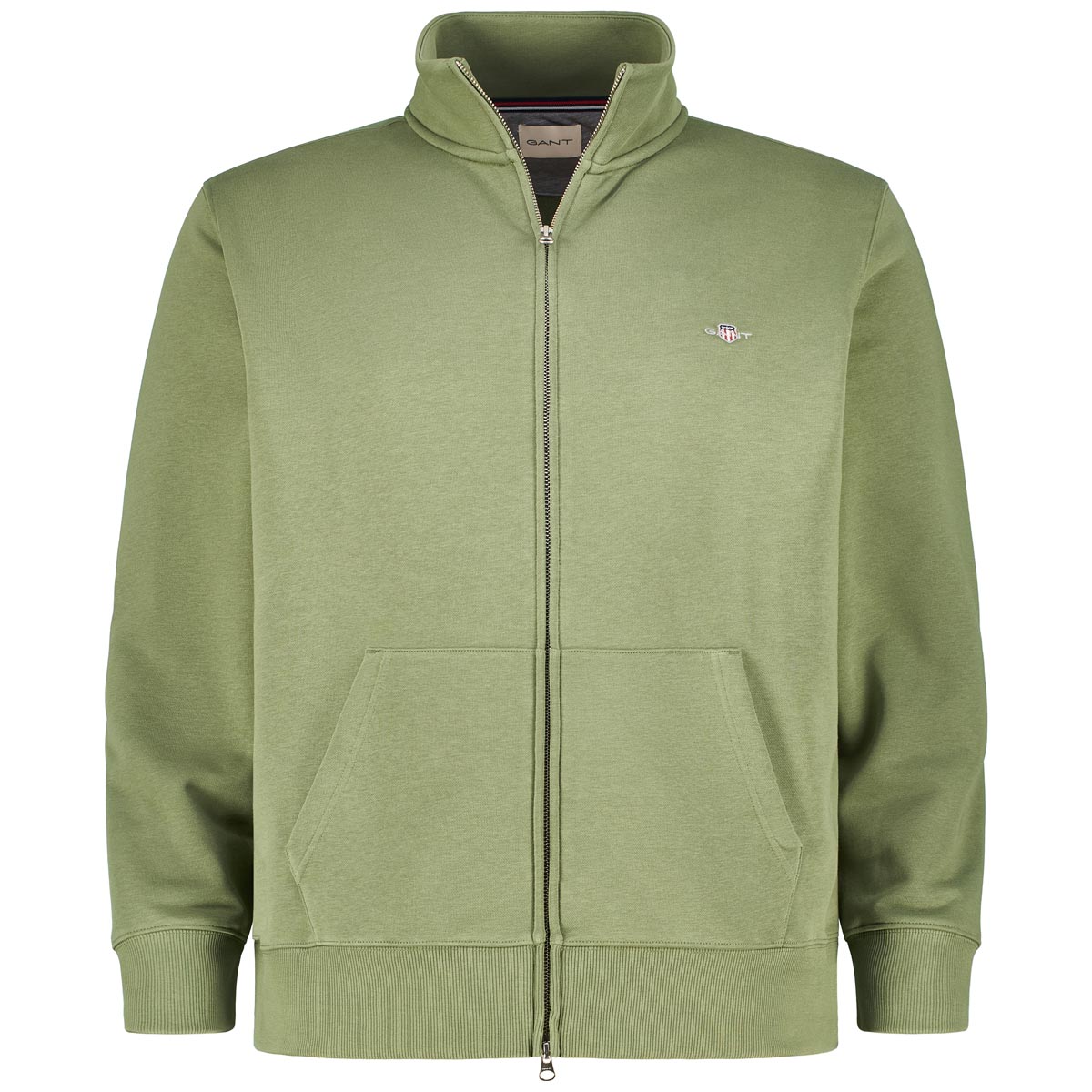 Basic-Sweatjacke mit Stehkragen