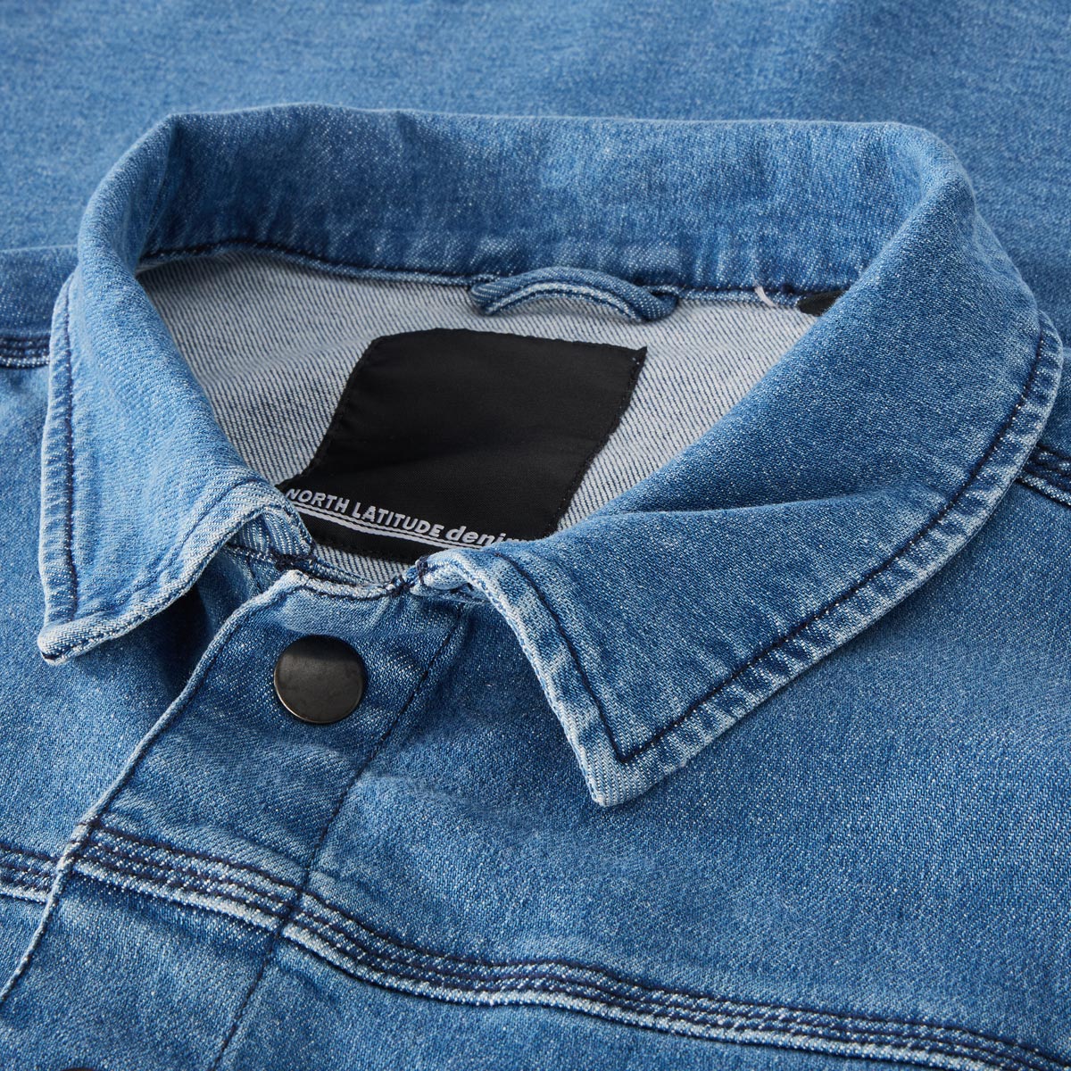 North Jeans Overshirt mit Stretch blau