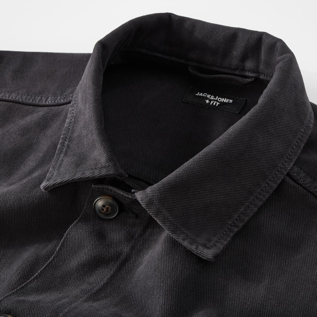 Jack&Jones Jeans-Overshirt aus Biobaumwolle schwarz
