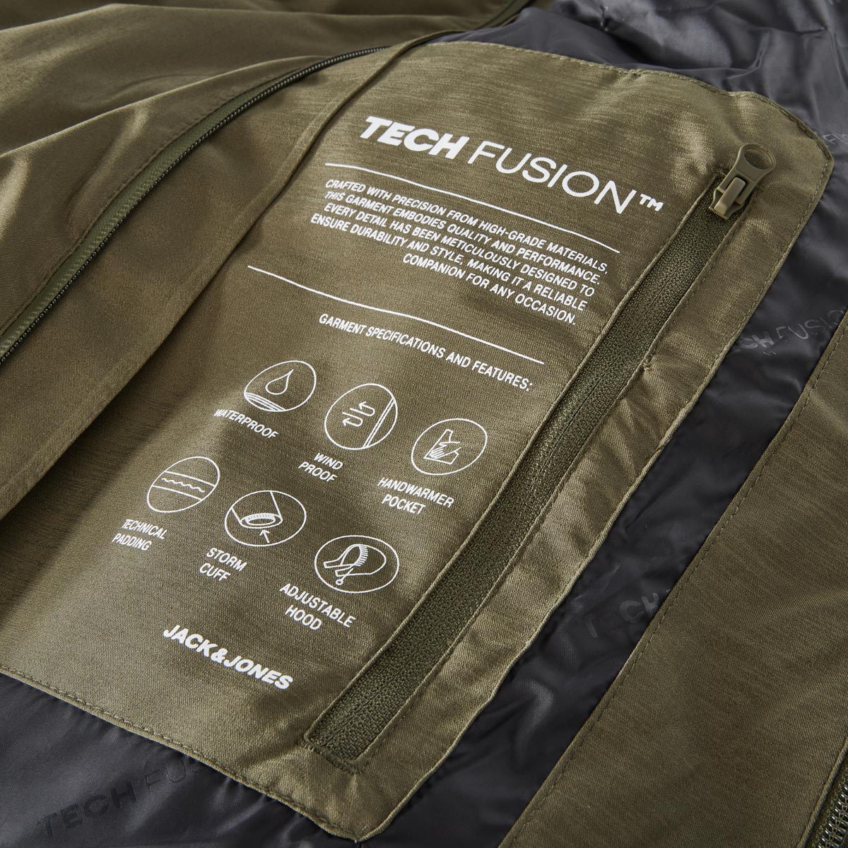 Jack&Jones Wattierter Blouson, wasserdicht khaki