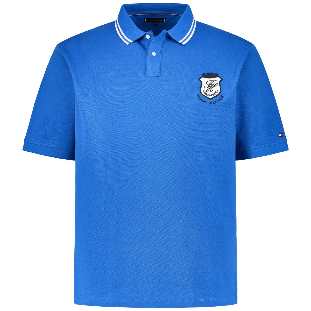 Tommy Hilfiger Poloshirt mit Elasthan Farbe mittelblau Größe: 3XL günstig online kaufen