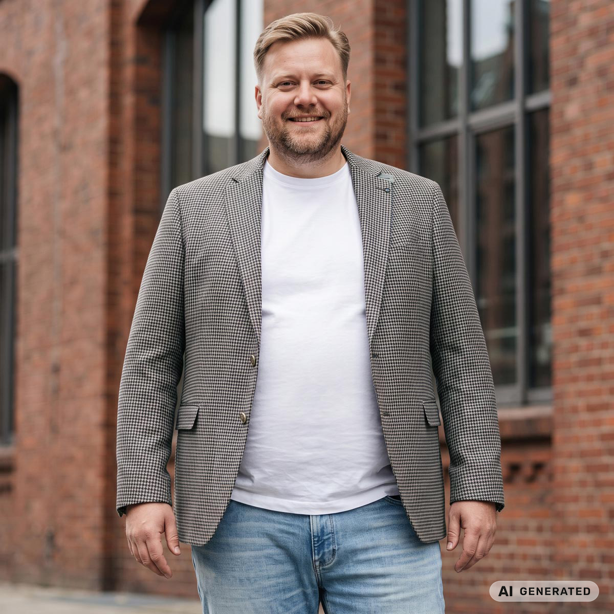 Digel Freizeitsakko mit Stretch blau/grau
