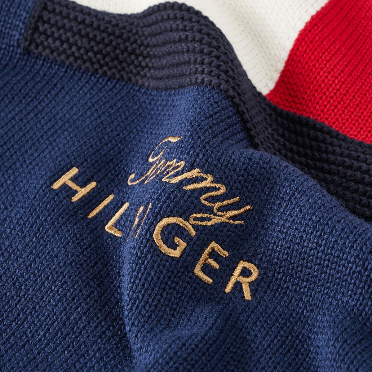 Tommy Hilfiger Pullover mit Stickerei dunkelblau