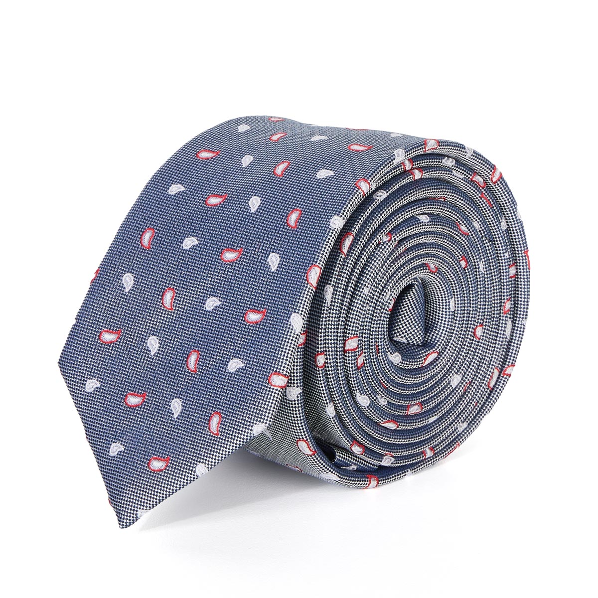 Extralange Seidenkrawatte mit Webmuster