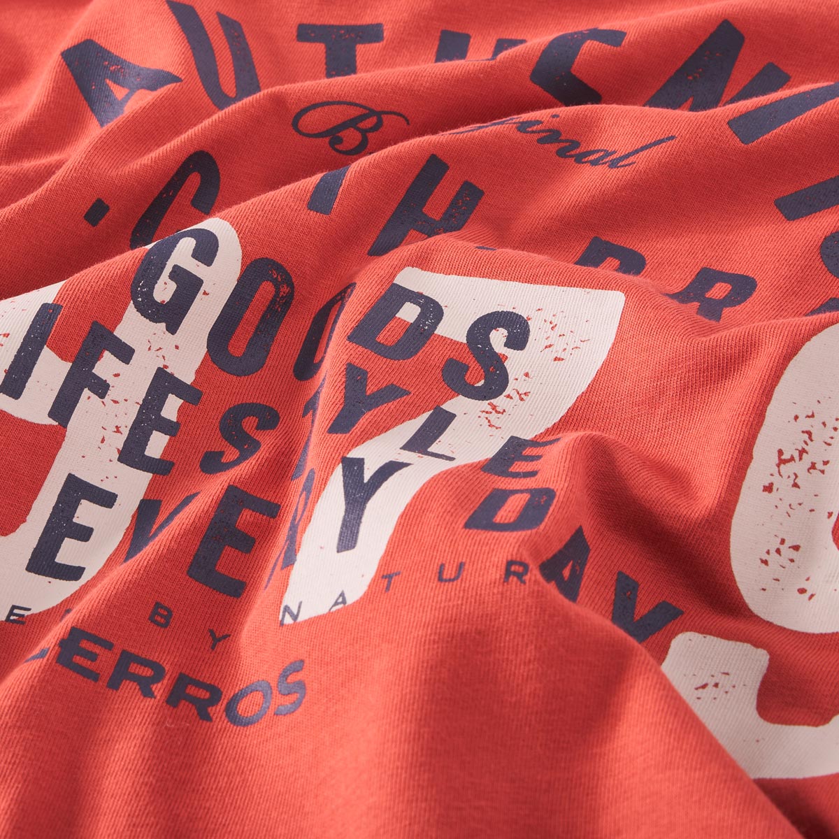 Lerros T-Shirt mit Print rot