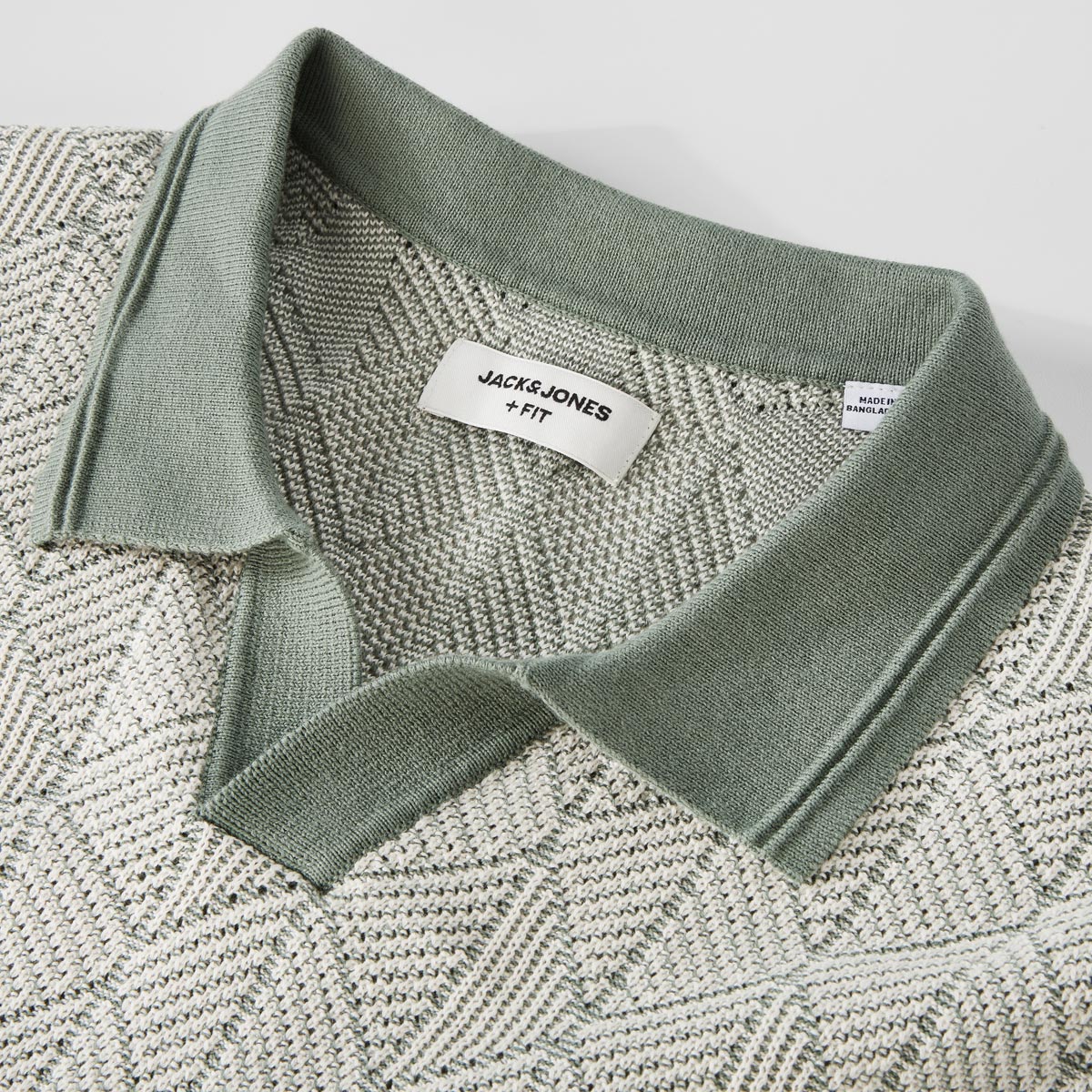 Jack&Jones Strickpolo aus Biobaumwolle oliv