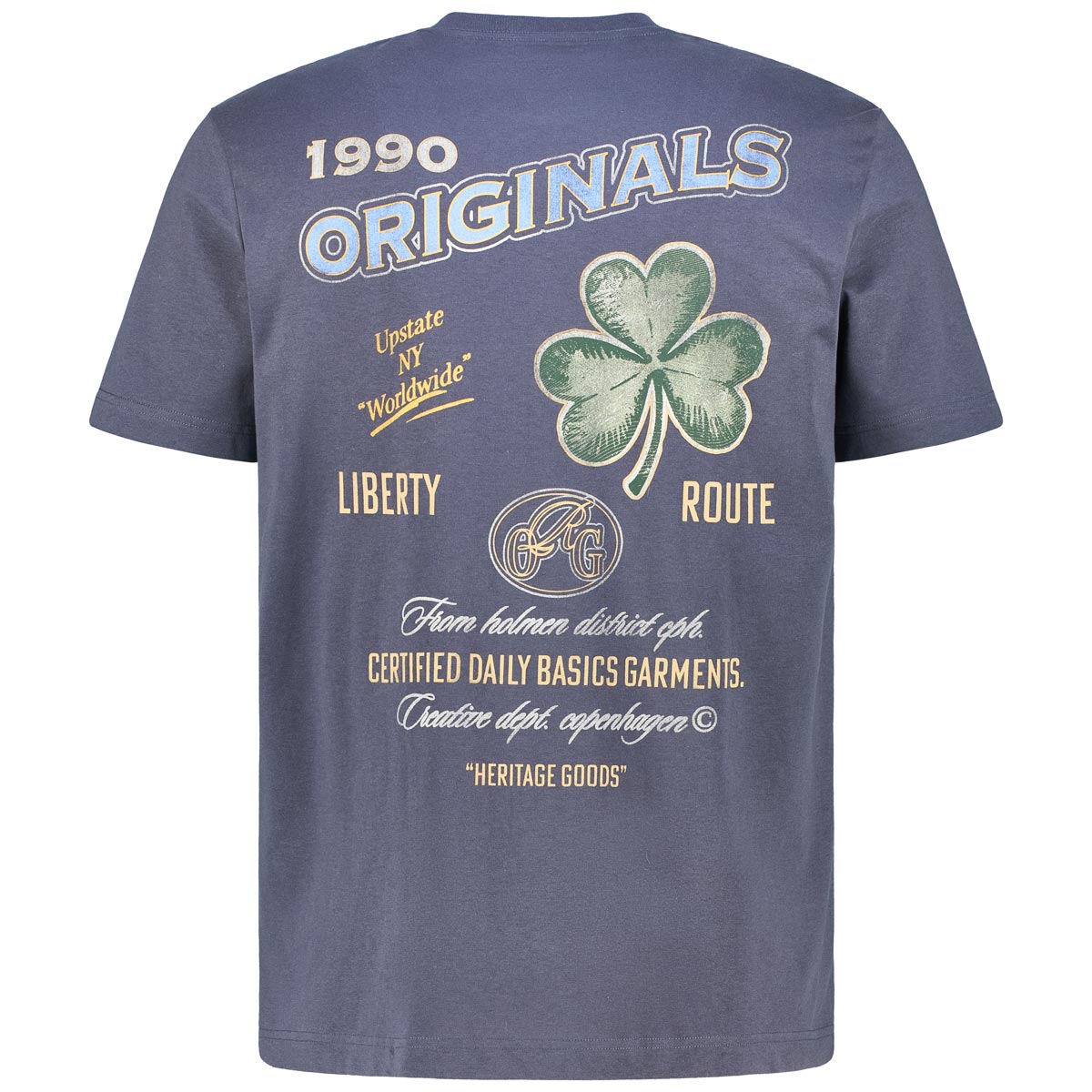 Jack&Jones T-Shirt mit Print auf Vorder- und Rückseite grau