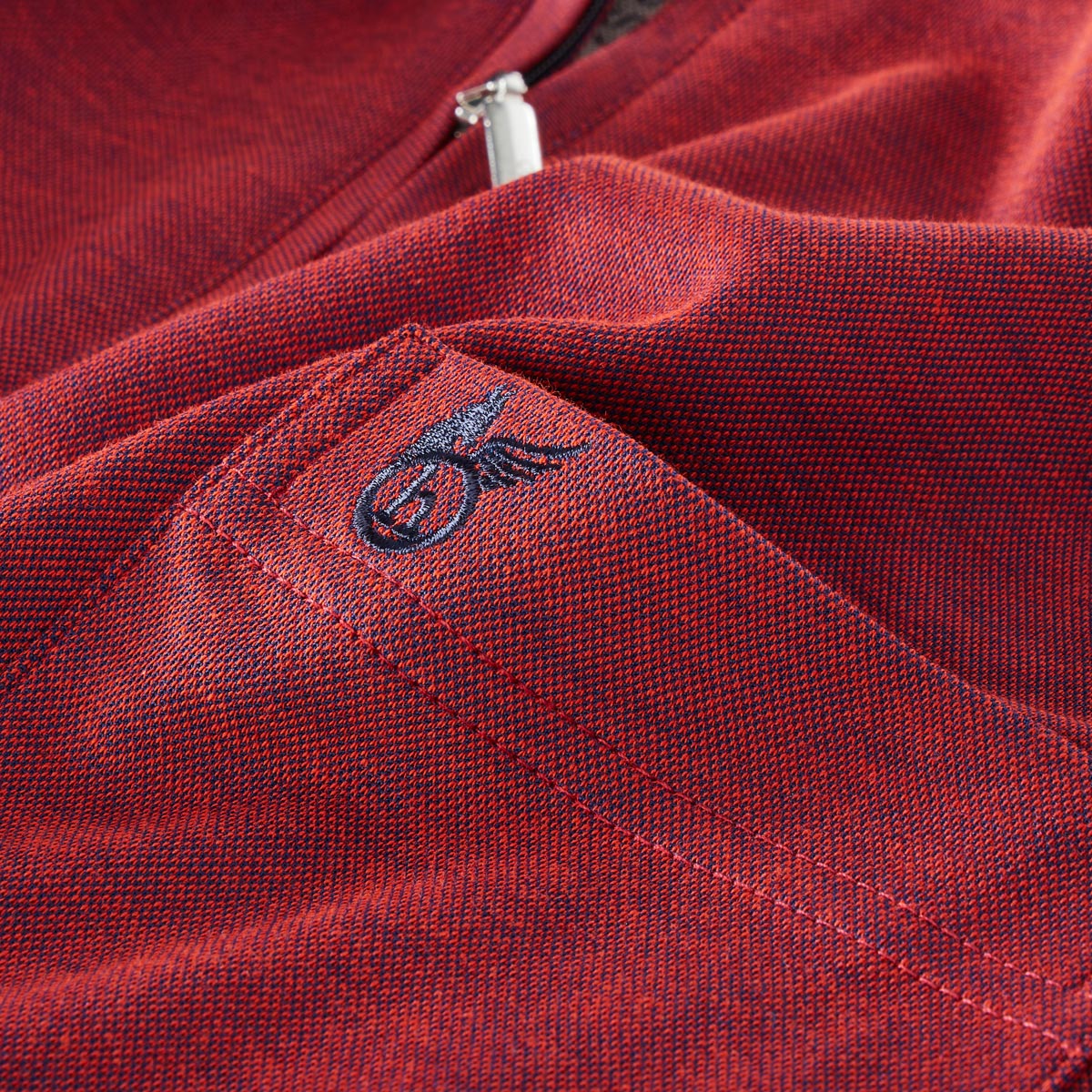 Hajo Poloshirt aus Baumwollmischung rot