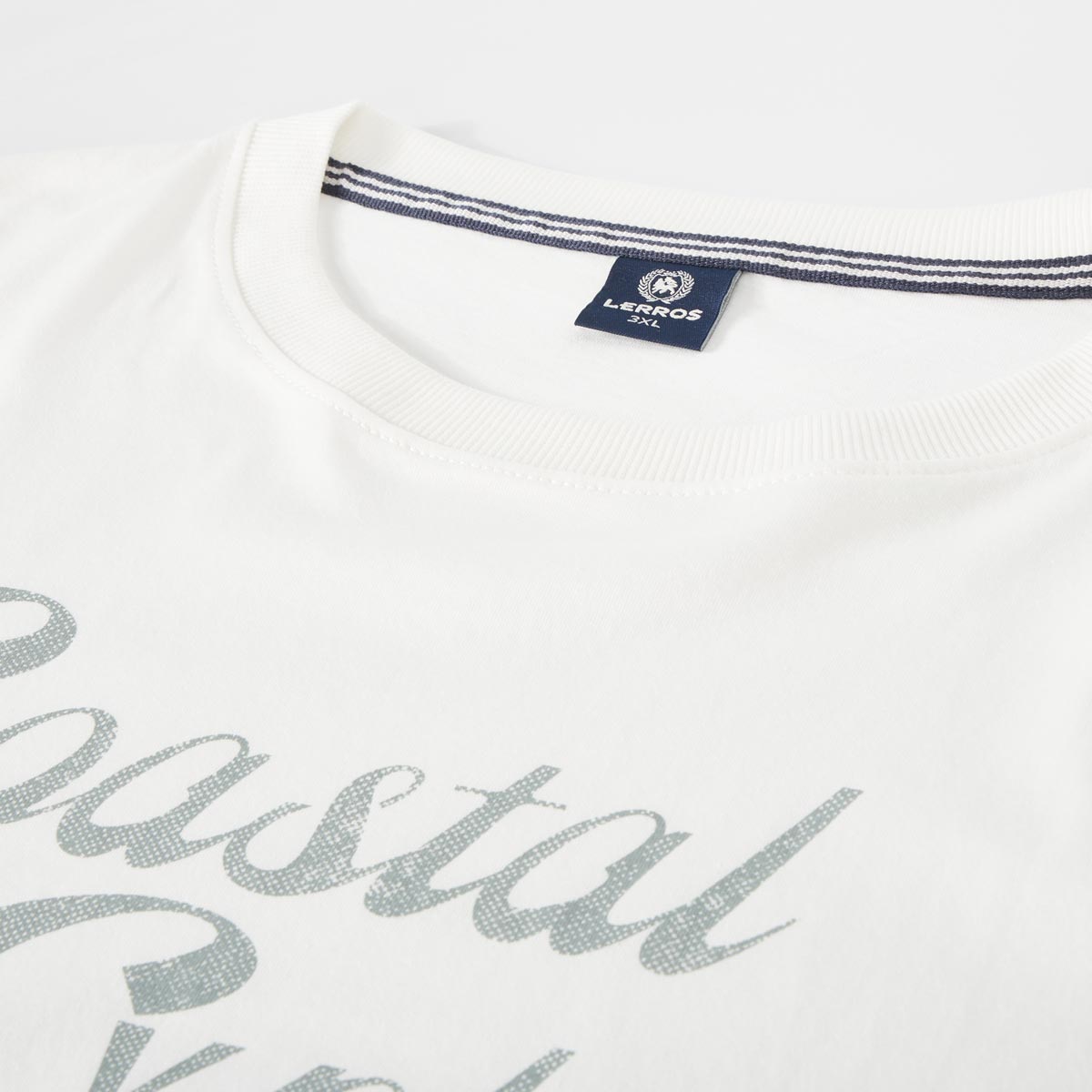 Lerros T-Shirt mit Label-Print weiß