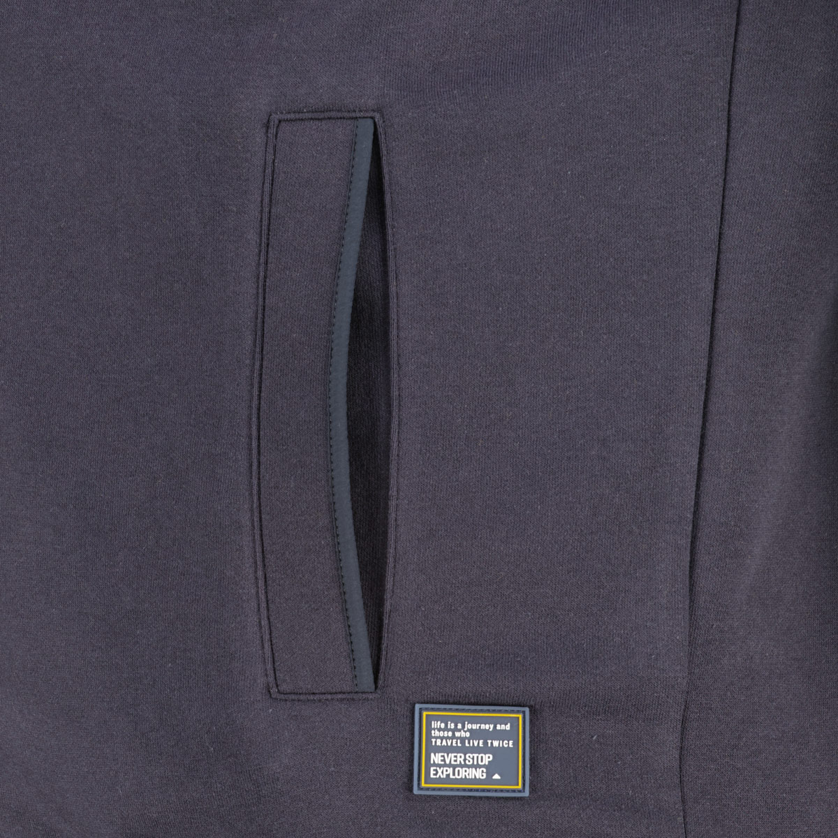 CASA MODA Kapuzenjacke aus Baumwollmischung dunkelblau