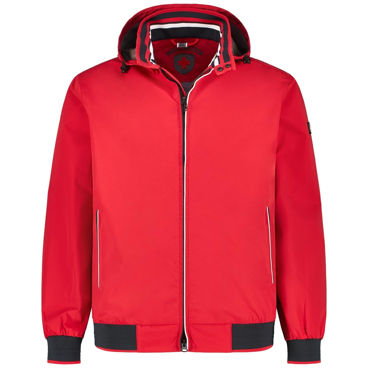 Wellensteyn Leichte Funktionsjacke Im Blouson-Stil, Wind- Und Wasserdicht Farbe Rot/weiß Größe, 3XL