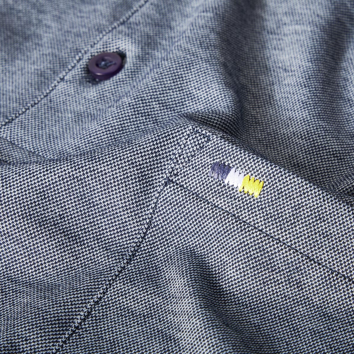 Pfundskerl Langarm-Poloshirt aus Piqué in Two-Tone-Optik dunkelblau