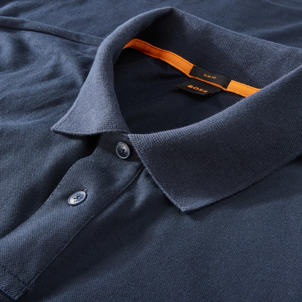 BOSS Poloshirt mit Elasthan dunkelblau