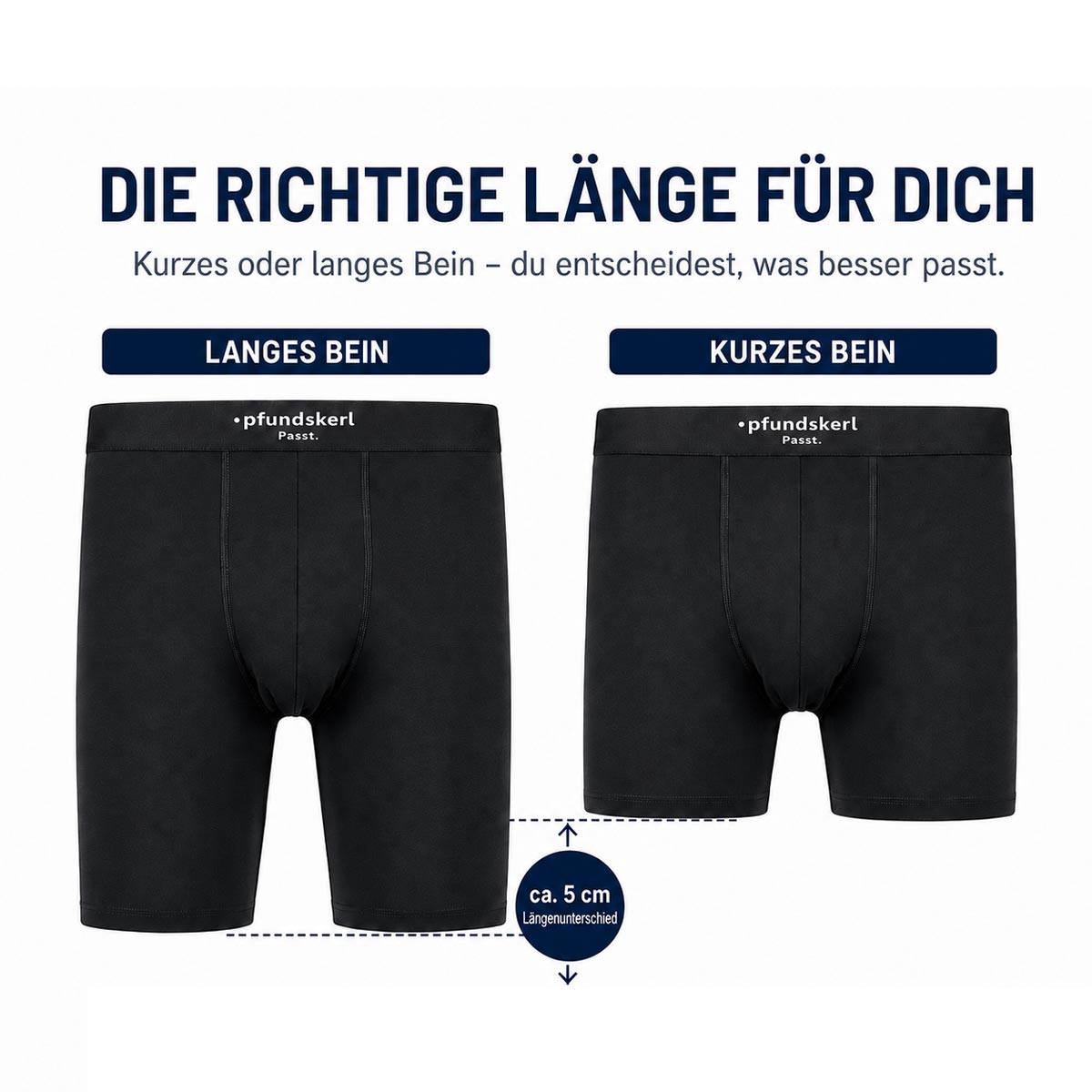 Pfundskerl 2er Pack Pants mit Elasthan schwarz