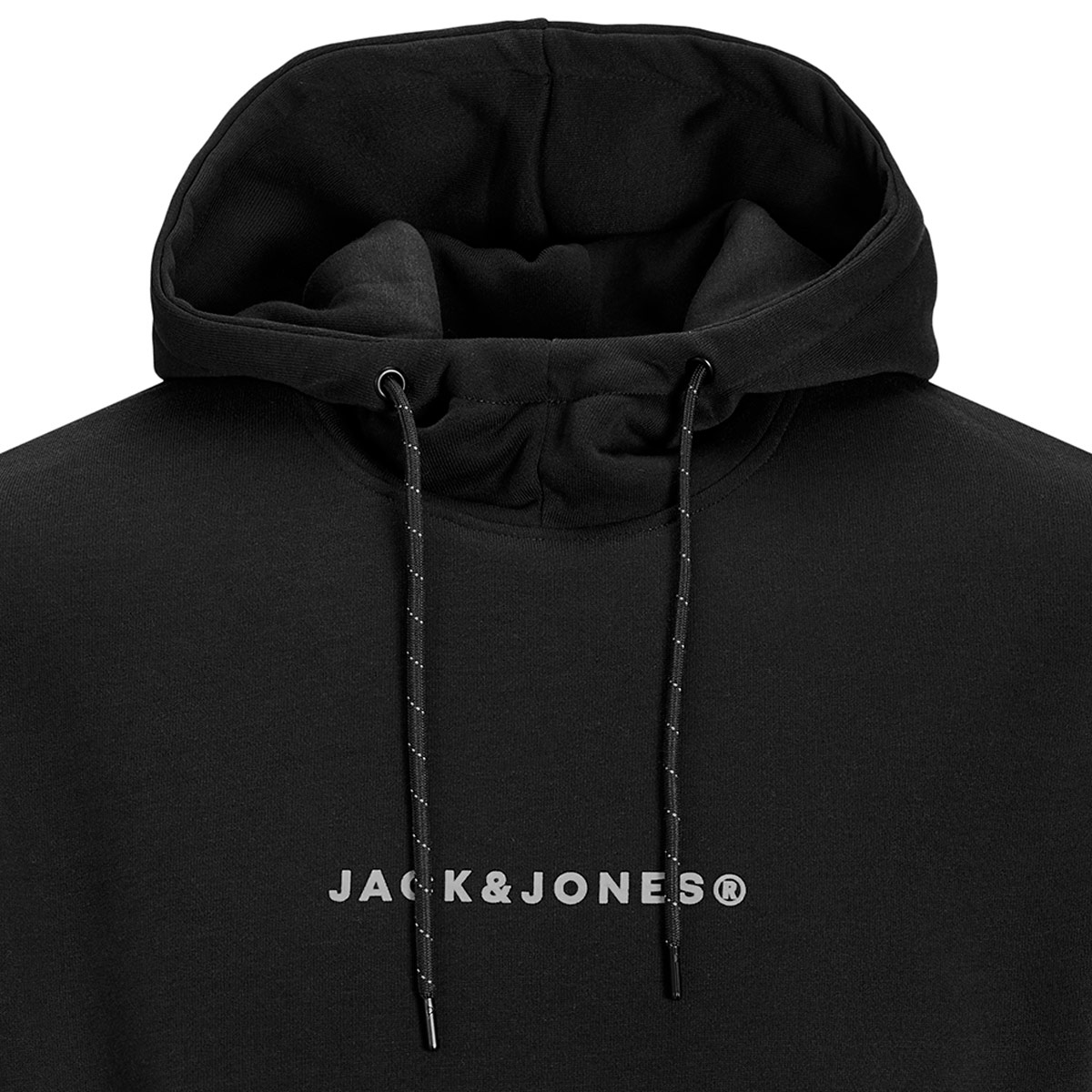 Jack&Jones Hoodie mit Label-Print schwarz