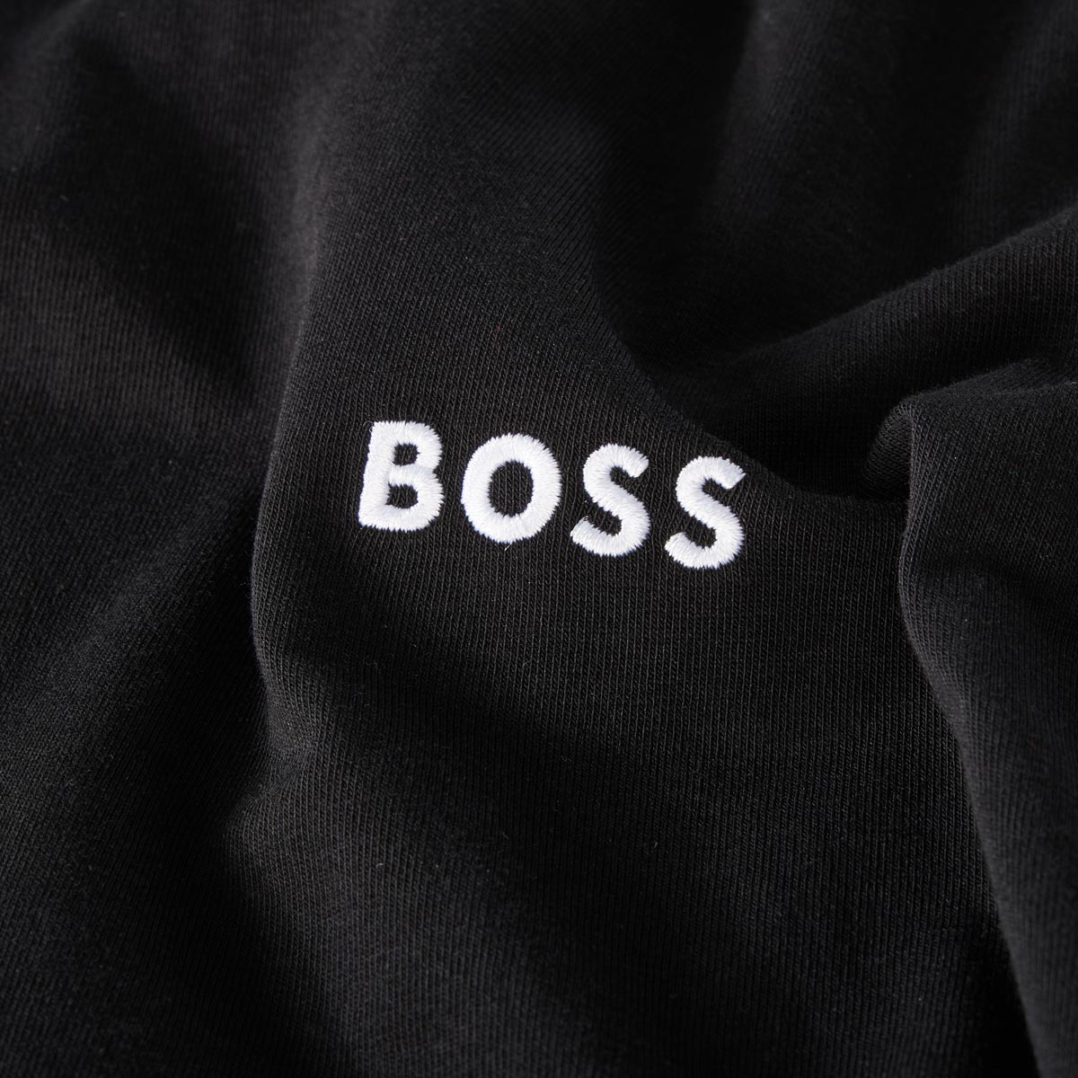 BOSS Hoodie aus Baumwolle schwarz