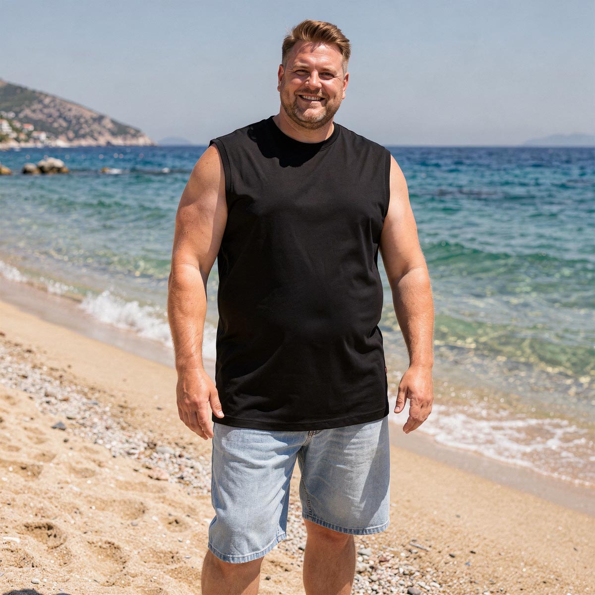 Pfundskerl Doppelpack Tanktop aus Baumwolle schwarz