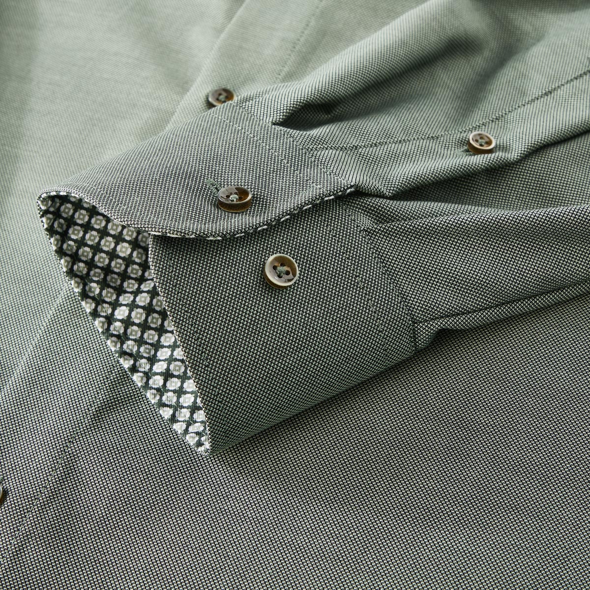 VENTI Businesshemd mit Button-Down-Kragen grün
