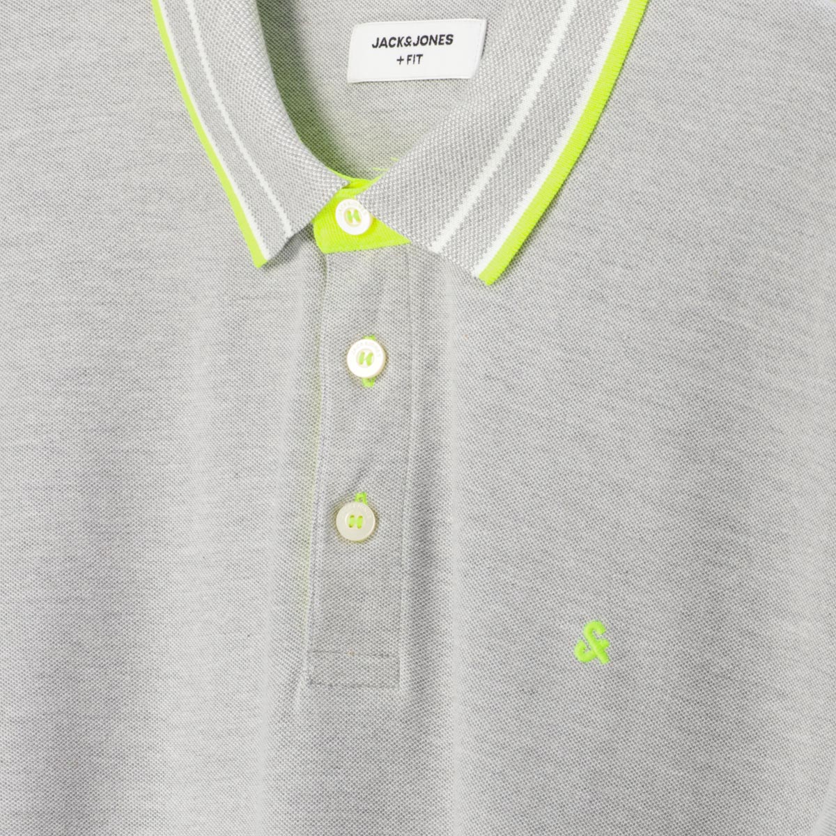 Jack&Jones Poloshirt mit Kontrastdetails hellgrau