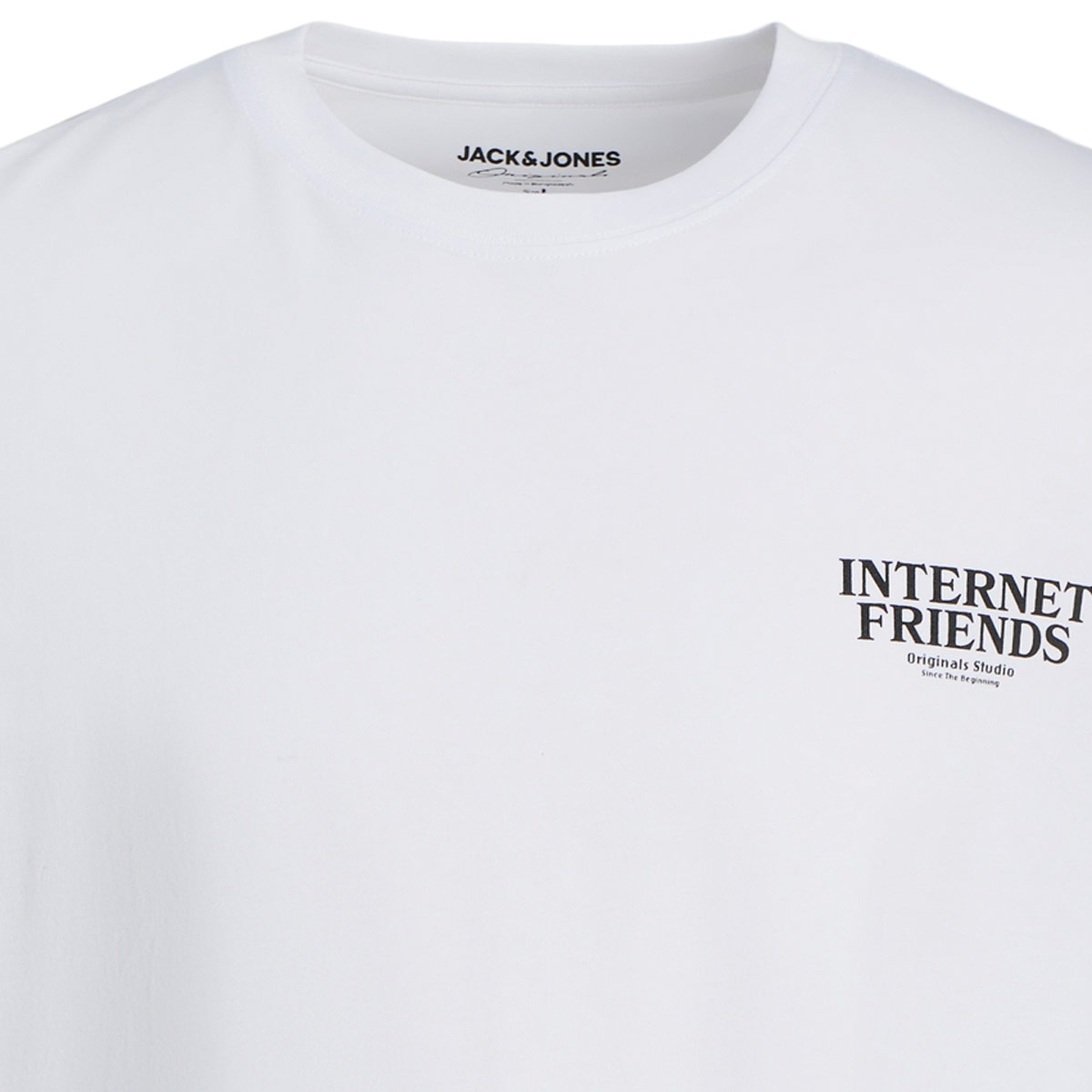 Jack&Jones T-Shirt mit Print auf Vorder- und Rückseite weiß