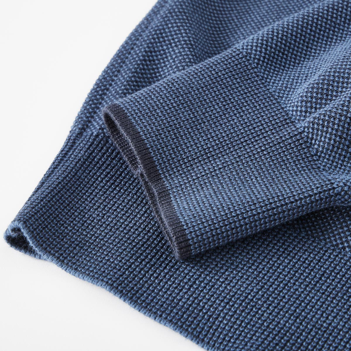 Lerros Pullover in Reiskorn-Struktur blau