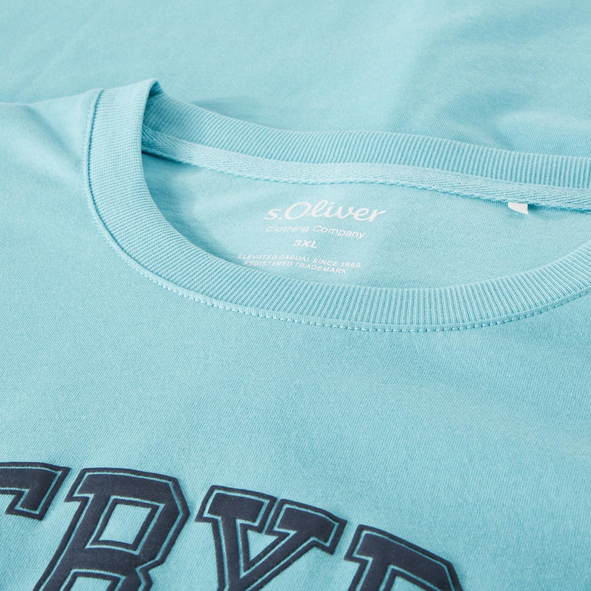 s.Oliver T-Shirt aus Baumwolle Farbe karibikblau Größe: 4XL günstig online kaufen