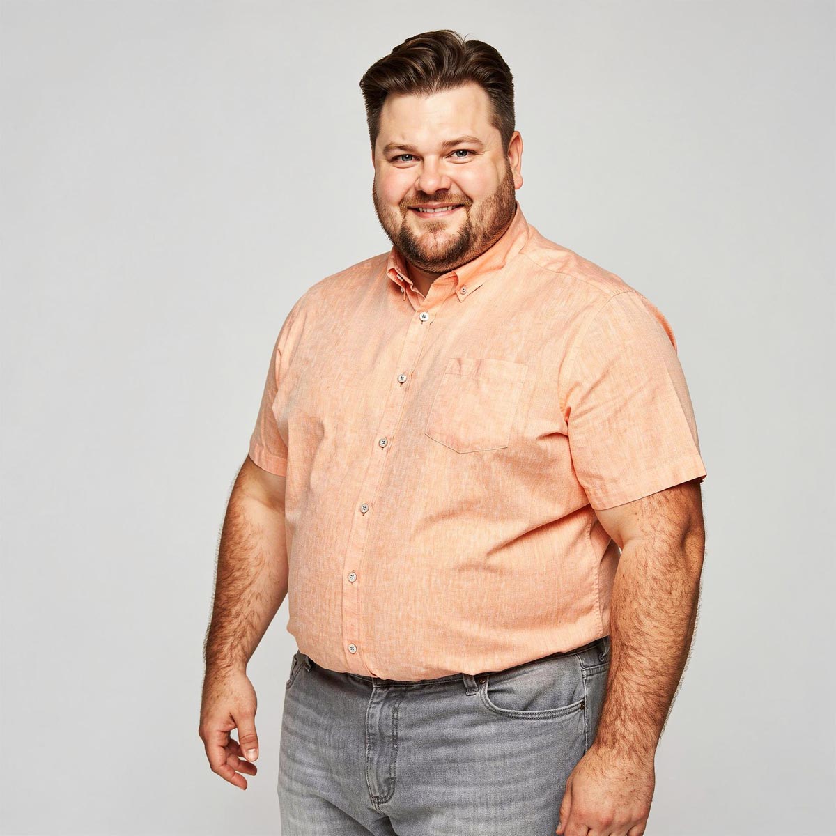 Pfundskerl Freizeithemd aus Leinen orange