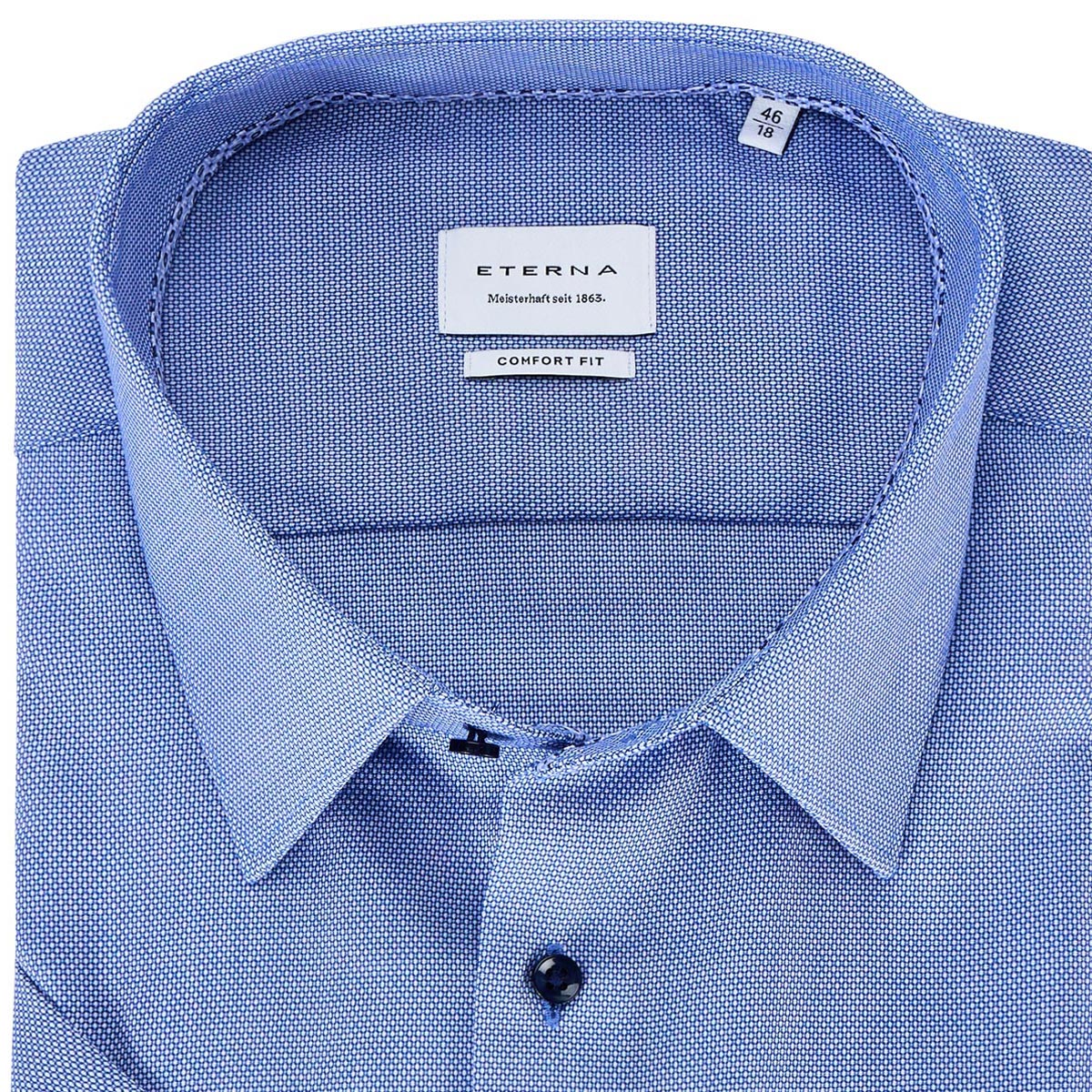 ETERNA Businesshemd, kurzarm, bügelfrei blau