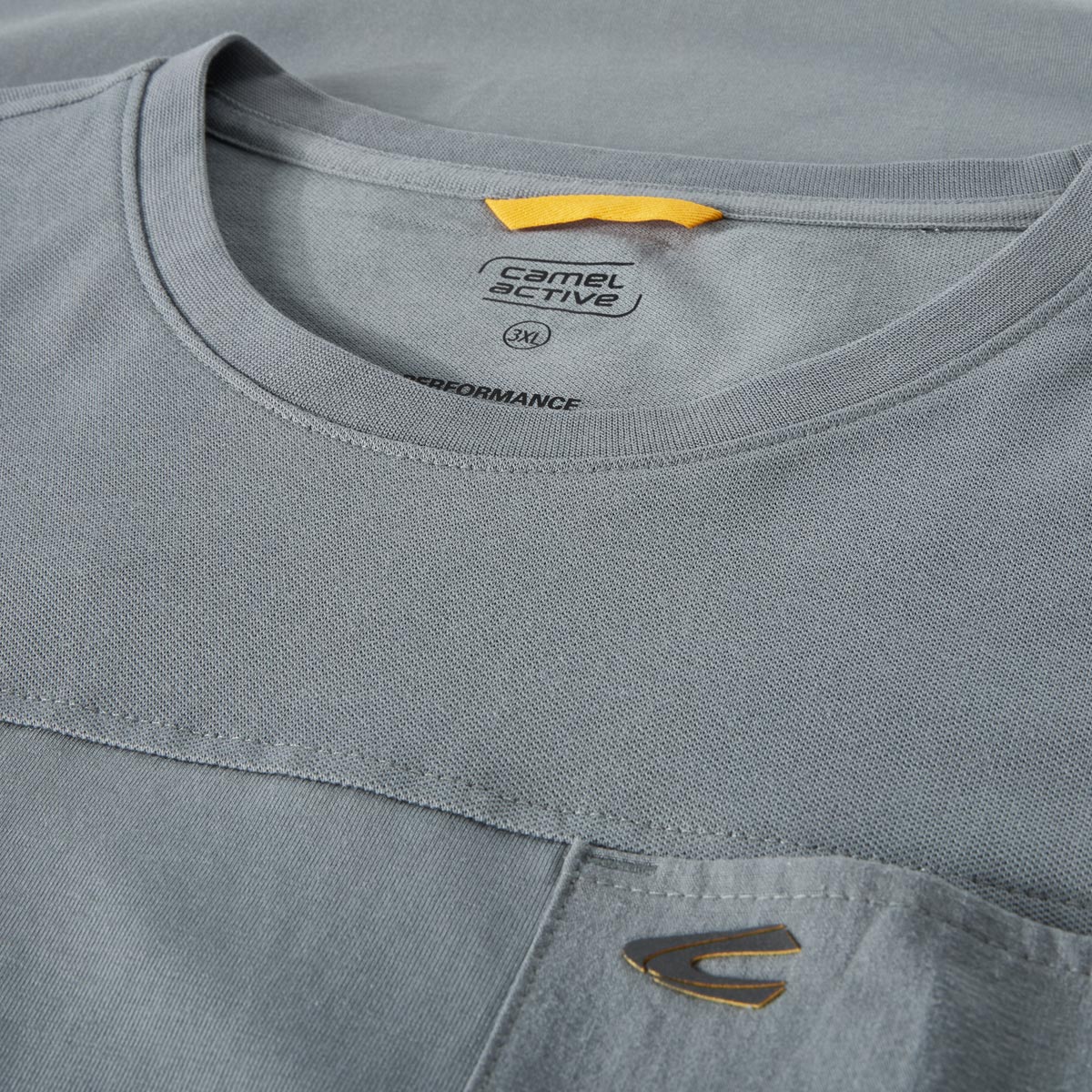 camel active T-Shirt mit Elasthan blau