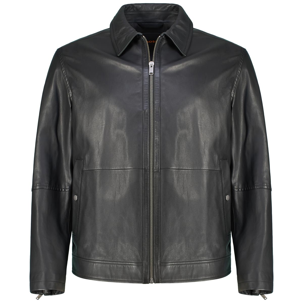 BOSS Lederjacke aus Schafleder Farbe schwarz Größe: 64 günstig online kaufen