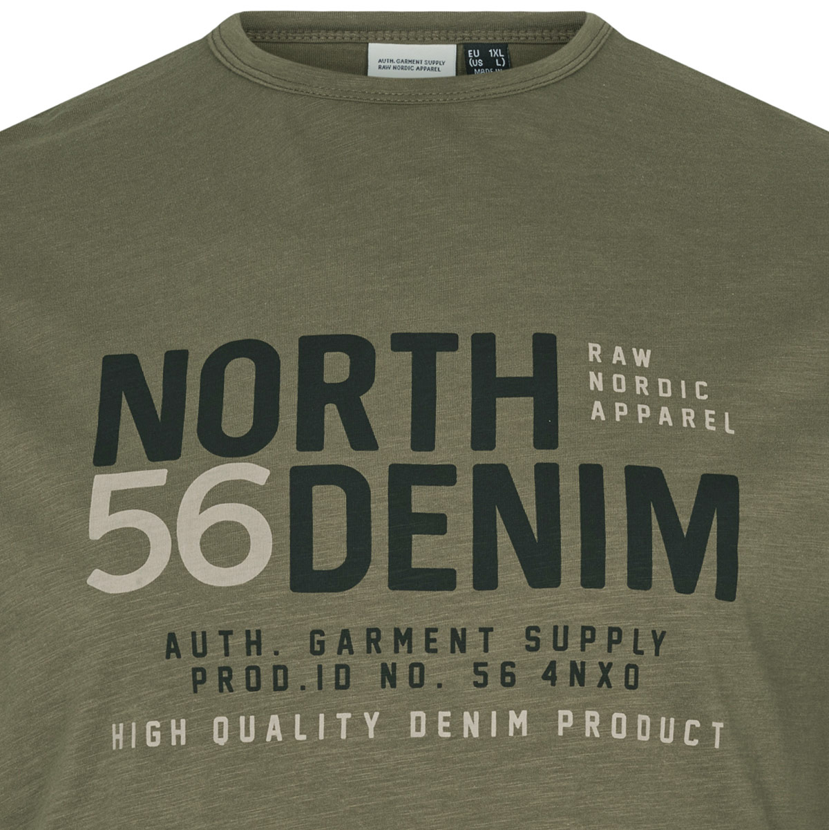 North T-Shirt mit Logo-Print oliv