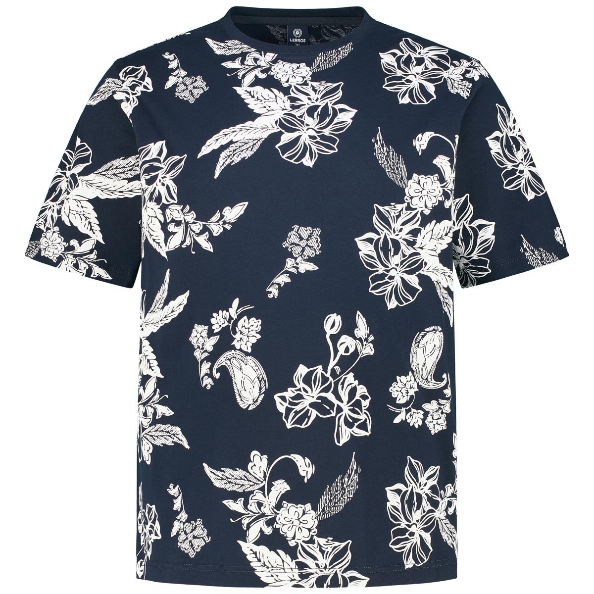 Lerros T-Shirt mit Allover-Muster Farbe blau Größe: 3XL günstig online kaufen