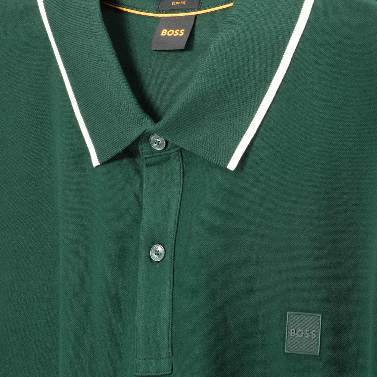 BOSS Poloshirt mit Elasthan dunkelgrün