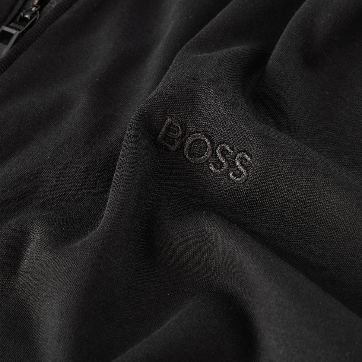 BOSS Langarm-Poloshirt schwarz