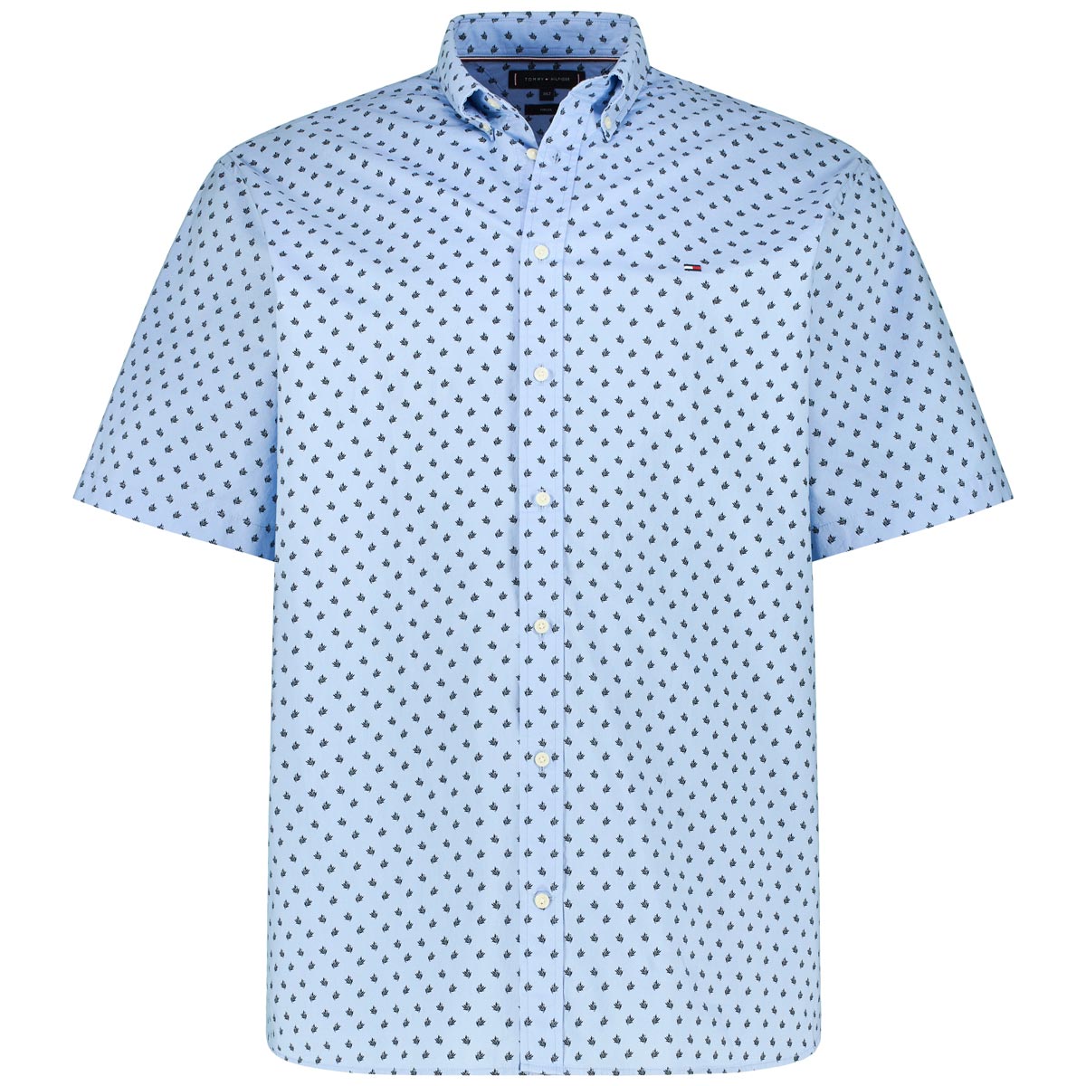 Tommy Hilfiger Freizeithemd mit Label-Stickerei Farbe hellblau Größe: 3XL günstig online kaufen