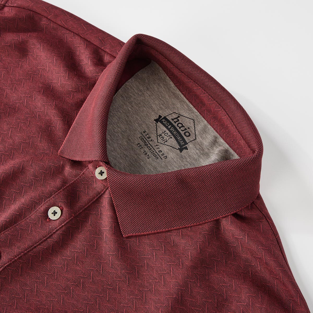 Hajo Langarm-Poloshirt mit Soft Knit beere