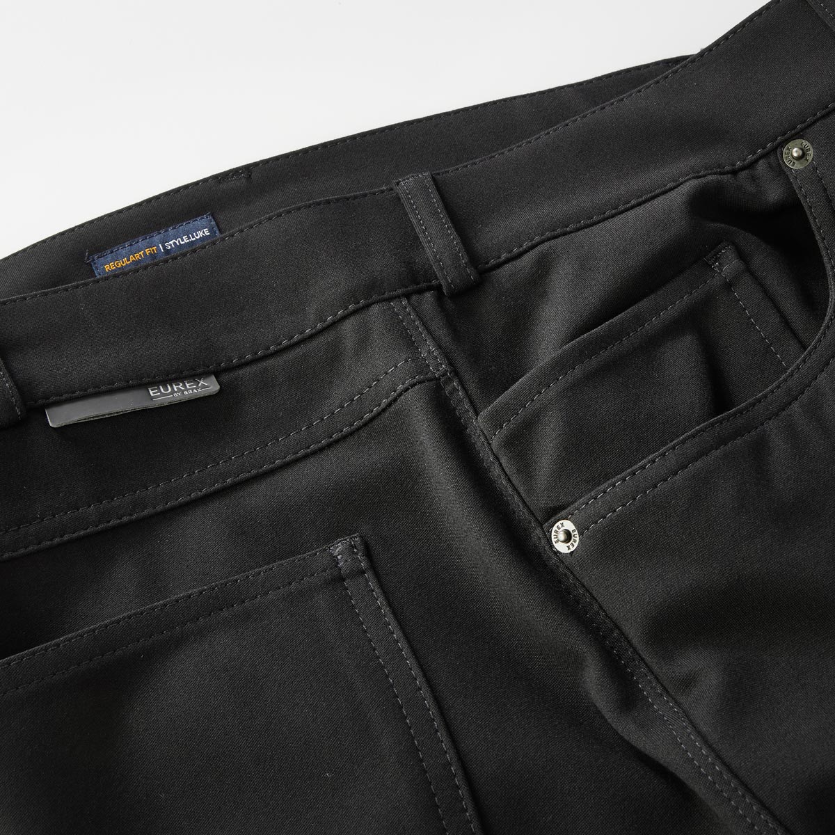 EUREX Five-Pocket-Hose „Luke“ mit Stretch, Regular Fit schwarz/schwarz