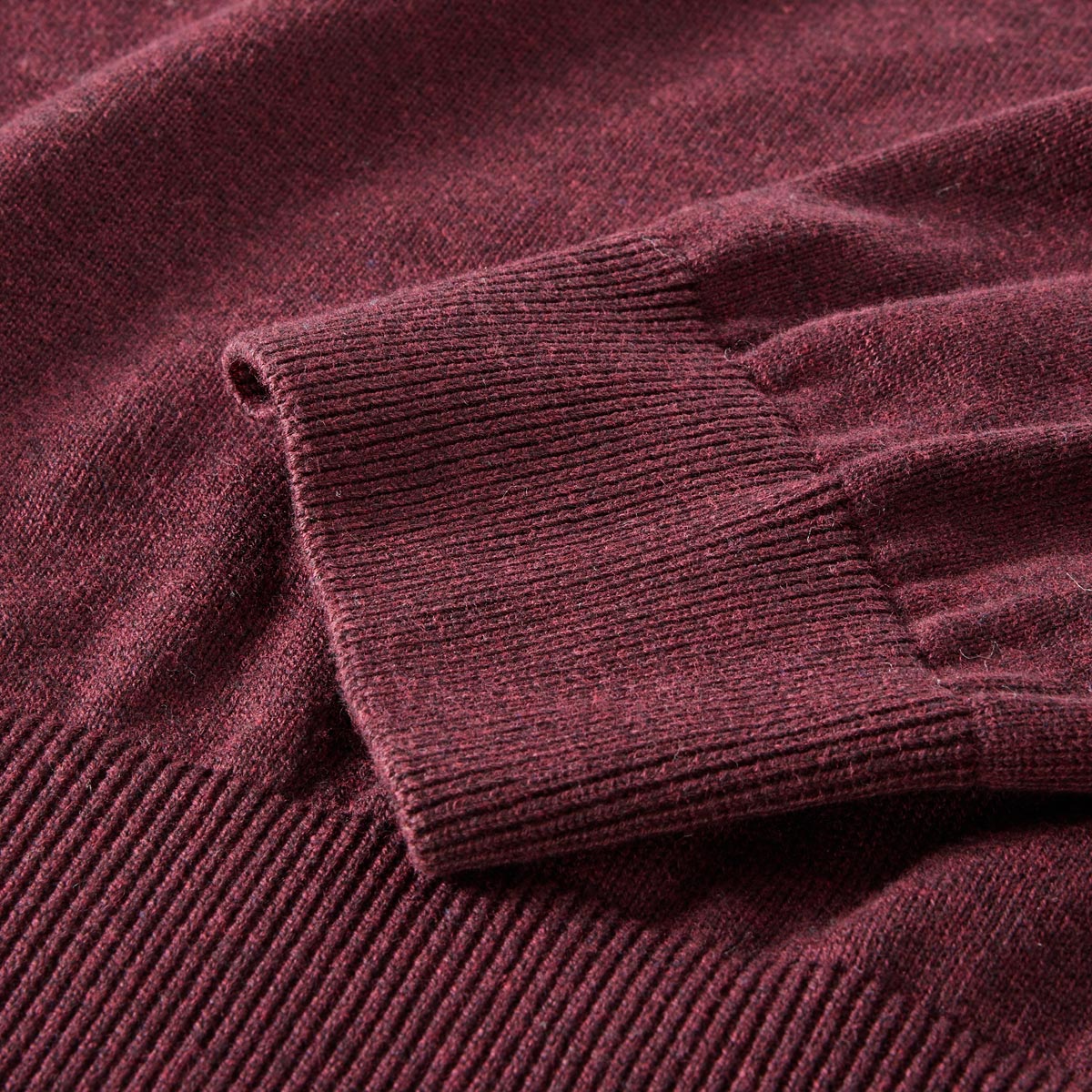 Pfundskerl Feinstrickpullover aus Baumwolle weinrot