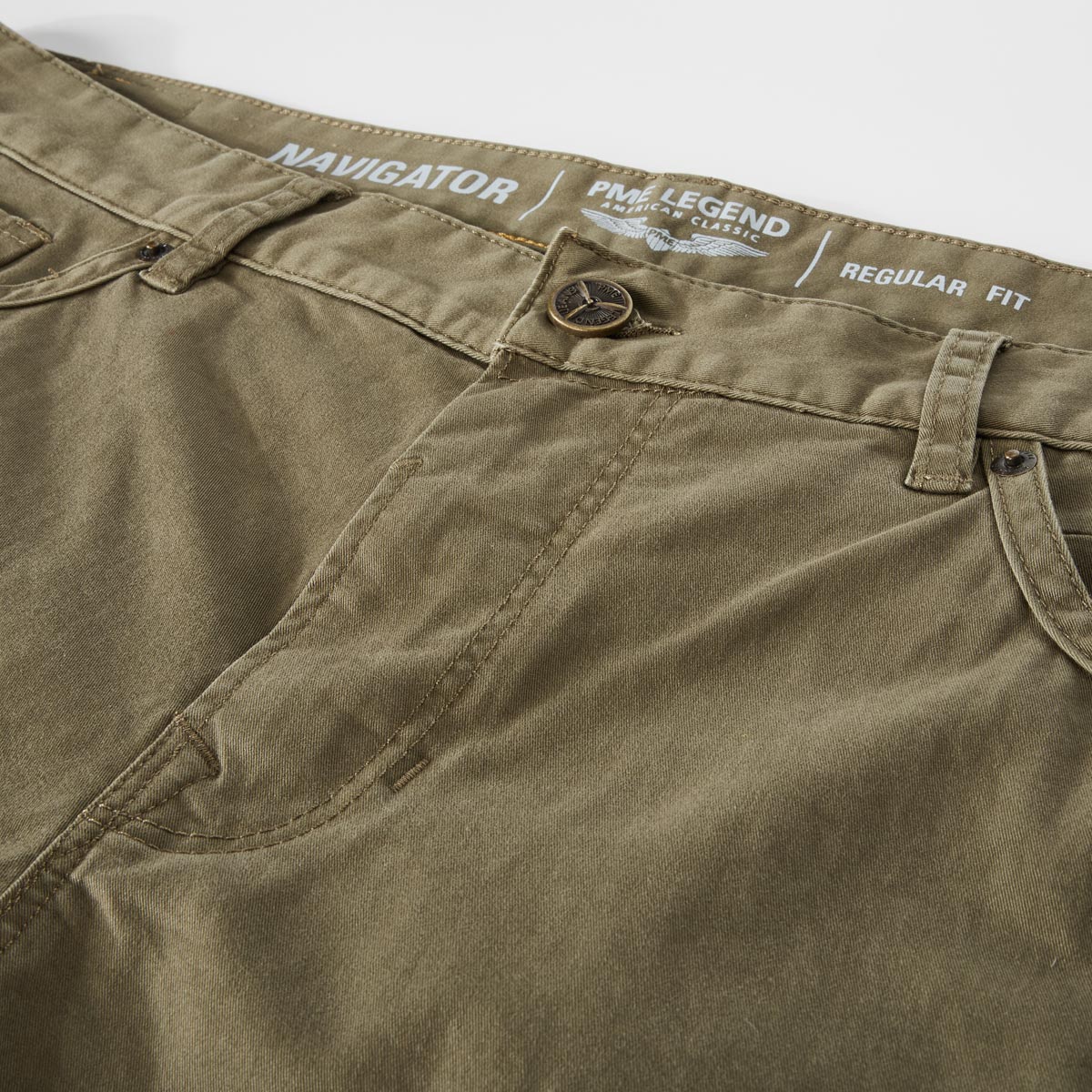 PME LEGEND 5-Pocket-Shorts "Navigator" oliv