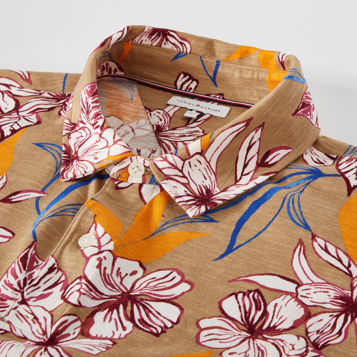 Tommy Hilfiger Poloshirt mit Allover-Muster beige